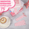 Whaline 24 Pcs Pink Bow Bookmark Preppy Coquette Bowknot Book Page Markers with Ribbon for Book Lovers Student Teacher H
