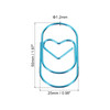 MECCANIXITY Paper Clip HeartShaped Cute Decorative Fun Clips Bookmarks 2 Inch Blue for Organize Office Home Pack of 20