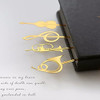 ARFUKA 4pcs Bookmarks Cute Gold Musical Instruments Metal Book Markers Bookmark Page Markers for Books Paper Clips Offic