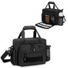 Damero Large Bible Bag for Men Bible Tote Bag Church Bag with Cup Holder Bible Cover Bag for Bible Study Supplies Black