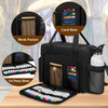 Damero Large Bible Bag for Men Bible Tote Bag Church Bag with Cup Holder Bible Cover Bag for Bible Study Supplies Black