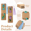 Honoson 200 Set Bookmark Holders Gift Set Kraft Paper Bookmark Sleeves Transparent Self Adhesive Bag DIY Blank Cover Dis