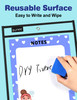SUNEE 30 Packs Oversized Reusable Dry Erase Pocket Sleeves with 2 Rings Black 10x14 Ticket Holders Clear Plastic Sheet P