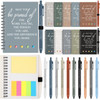 Honoson 20 Set 2026 Employee Appreciation Gifts Bulk Small Inspirational Notebooks with Sticky Notes Motivational Pen fo