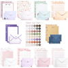 Zonon 90 Pieces Stationery Set with Envelopes Include 60 Letter Writing Paper 30 Envelopes and 48 Colorful Round Dot Dec