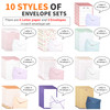 Zonon 90 Pieces Stationery Set with Envelopes Include 60 Letter Writing Paper 30 Envelopes and 48 Colorful Round Dot Dec