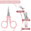 4Pcs Mini Folding Badge Reel Stainless Steel Scissors with Safety Cap Travel Scissors Mini Shear Tiny Cutter for Cutting