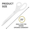 25 White Ceremonial Scissors Giant Ribbon Cutting Scissors for Grand Opening Large Shears for Ceremony Supplies Big 25 I