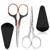 2PCS 5 Small Sewing Scissors Stainless Steel Sharp Crochet Scissor with Protective Cover Tiny Scissors All Purpose for E