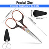 2PCS 5 Small Sewing Scissors Stainless Steel Sharp Crochet Scissor with Protective Cover Tiny Scissors All Purpose for E