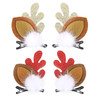 Boobeen Christmas Hair Clip - 2 Pairs Cute Reindeer Antlers Ears Hair Accessory Antlers Headdress Hairpin for Christmas Party (Christmas 14-15)