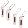 4Pcs Pink Folding Scissors Safe Portable Travel Foldable Telescopic Cutter Pocket Mini Scissor with Keychain for Cutting