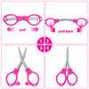 3 Pcs Safety Foldable Small Scissors Folding Scissor Small Fishing Scissors Badge Reel Scissor Safety Foldable MiniSciss