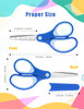 GAUENEEN 3 Pcs Kids Scissors Right Left Handed Use Safety Toddler Scissors with Cover for Craft Classroom 571 Inches