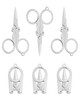 YETOOME 6 Pcs Folding Scissors Stainless Steel Folding Small Portable Travel Scissors for Craft Camping Office School Ou
