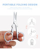YETOOME 6 Pcs Folding Scissors Stainless Steel Folding Small Portable Travel Scissors for Craft Camping Office School Ou