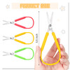 Honoson 10 Packs Loop Scissors for Kids 55 Inches Grip Self Opening Adaptive Special Needs Mini Easy Grip Scissors Right