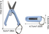 White Folding Scissors Safe Portable Travel Scissors Foldable Telescopic Cutter Pocket Mini Scissor with Keychain Craft