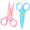 2Pcs All Plastic Scissors Safety Scissors Craft Shears for Kids Toddlers DIY Craft Projects Preschool Training Shears Ba