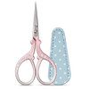 Hisuper Small Thread Scissors 36Inch Stainless Steel Classic Scissors with Leather Cover Sewing Scissor DIY Tools Small