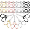 Tatuo 25 Pcs Mini Folding Scissors Portable Travel Stainless Steel Badge Scissors Bulk Foldable Glasses Shaped Shear Tel