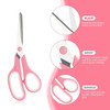 Multipurpose Stainless Steel Scissors 67 Pink Sharp Shears ComfortGrip Scissors for Fabric Craft Office Supplies Pink 77