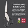 Seki Japan Japanese Tailor Scissors Heavy Duty Stainless Steel Blade Fabric Shears with Safety Cover for Office Home Tai