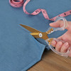 Uaugulft Acrylic Scissors UltraSharp Titanium Coated Blades and Ergonomic Clear Handle Clear Gold Sscissors for Office D