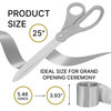 Silver Grand Opening Ribbon Cutting Kit Gigantic Scissors for Tape Cutting 25 Inch Giant Scissors For Ribbon Trimming wi