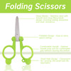 YAFIYGI 3PCS Travel Scissors TSA Approved Folding Portable Mini Travel Trip Stainless Steel Blades Plastic Handles Compa