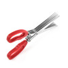 MagiDeal Shredder Scissors Multipurpose MultiBlade Cutting Shears with Stainless Steel 5 Blades Red