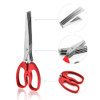 MagiDeal Shredder Scissors Multipurpose MultiBlade Cutting Shears with Stainless Steel 5 Blades Red