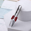 Red Stainless Steel U Sewing Scissors Clippers Mini Small Snips Trimming Nipper Thread Sewing Cutter for Stitch Crafts D