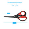 LIVINGO 8 Premium Scissors for Office Multipurpose Titanium NonStick Craft Scissors for DIY Sharp Stainless Steel Blades