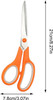 Orange 8 Student Scissors Multifunctional Scissors Professional Stainless Steel Comfort Grip Handmade Projects Suitable