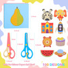 UCEC Toddler Scissors 104 Piece Safety Set for Kids Ages 24 4 Plastic Safety Scissors for Toddlers Preschool Training 10