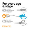 Fiskars 5 PointedTip Scissors for Kids 47 with NonStick Blades 1Pack Scissors for School or Crafting Back to School Supp