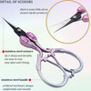 BIHRTC Cross Stitch Scissors Sharp Stainless Steel Dressmaker Scissor with Cover Tassel Vintage Needlework Shears for Em