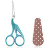 BIHRTC 45Inch Small Craft Scissor Stainless Steel Sharp Tip Scissors with Leather Protect Cover Knitting Scissors for Em