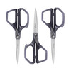 LIVINGO Scissors All Purpose for Office 3 Pack 8 Inch Sharp Stainless Steel Heavy Duty Fabric Paper Cutting Shears for C