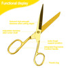 MultiBey Scissors Straight Recycled Stainless Steel 7 Copper Gold Multipurpose Fabric Leather Arts and Crafts Paper Shea