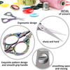 Hisuper Vintage Small Embroidery Scissors with Leather Cover Stainless Steel Bird Crochet Scissor for Craft Thread Cross