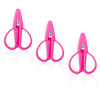 3Pcs Pink Mini Scissors Travel Set Portable Craft Snips for Sewing Crochet Embroidery Tiny Scissors with Covers Ideal fo
