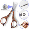 BIHRTC 45Inch Vintage Crochet Embroidery Scissors Small Sharp Pointed Stainless Steel Scissors for Sewing Craft Needwork