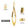 Hicarer 47 Inch Curved Stainless Steel Squeeze Scissors Grooming Trimming Scissors Eyebrow Embroidery Sewing Thread Snip