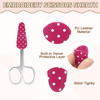 uxcell 2Pcs Scissors Sheath 26 x 1 Scissors Cover Protector PU Leather Portable Collect Bags for Eyebrow Trimming Beauty