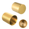 Bidponds 2 Packs Gold Round Stainless Steel Pen HolderPencil Cup Desktop Stationery OrganizerVacuum Plating Makeup Brush