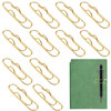 12Pcs Metal Pen Clip for Notebook Portable Pen Holder Clip Pencil Clip Multi Function Paper Clip Pen Holder Pen Paper Cl