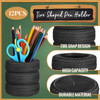 Crtiin 12 Pcs Operation Christmas Box Items Bulk Tire Shaped Pen Holder Car Tire Pencil Holder Stack Stationery Accessor
