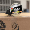 Duck Max Strength Clear Packing Tape with Refillable Dispenser 2 Rolls of Maximum Strength Heavy Duty Packaging Tape for